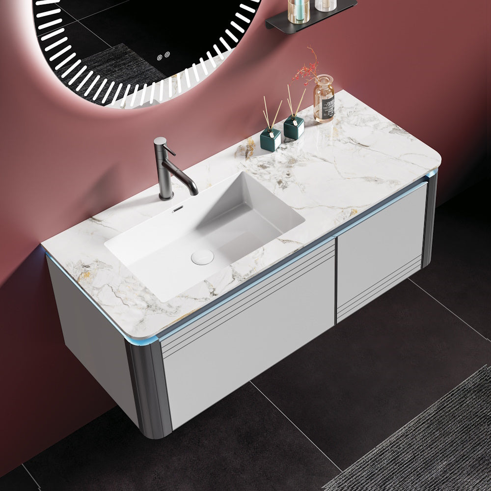 Wall Hung Aluminium Vanity