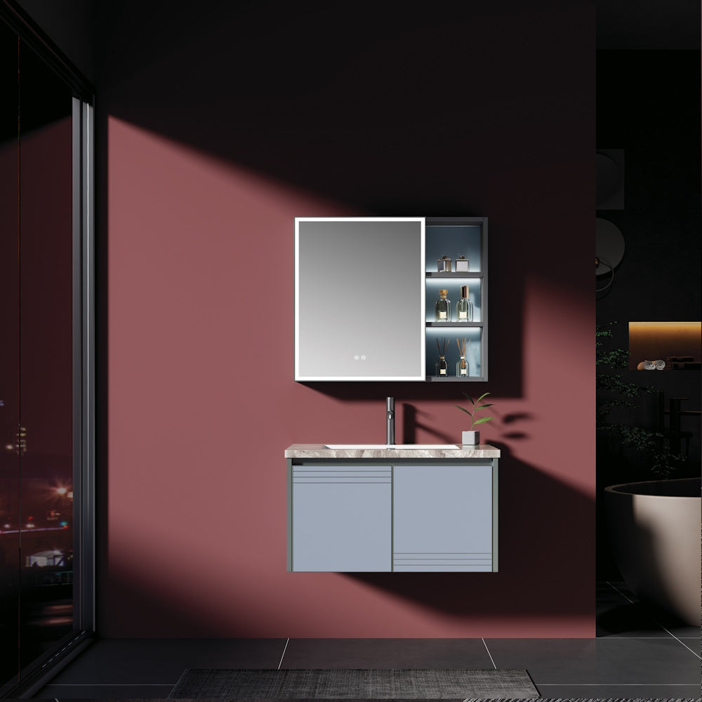 Wall Hung Aluminium Vanity