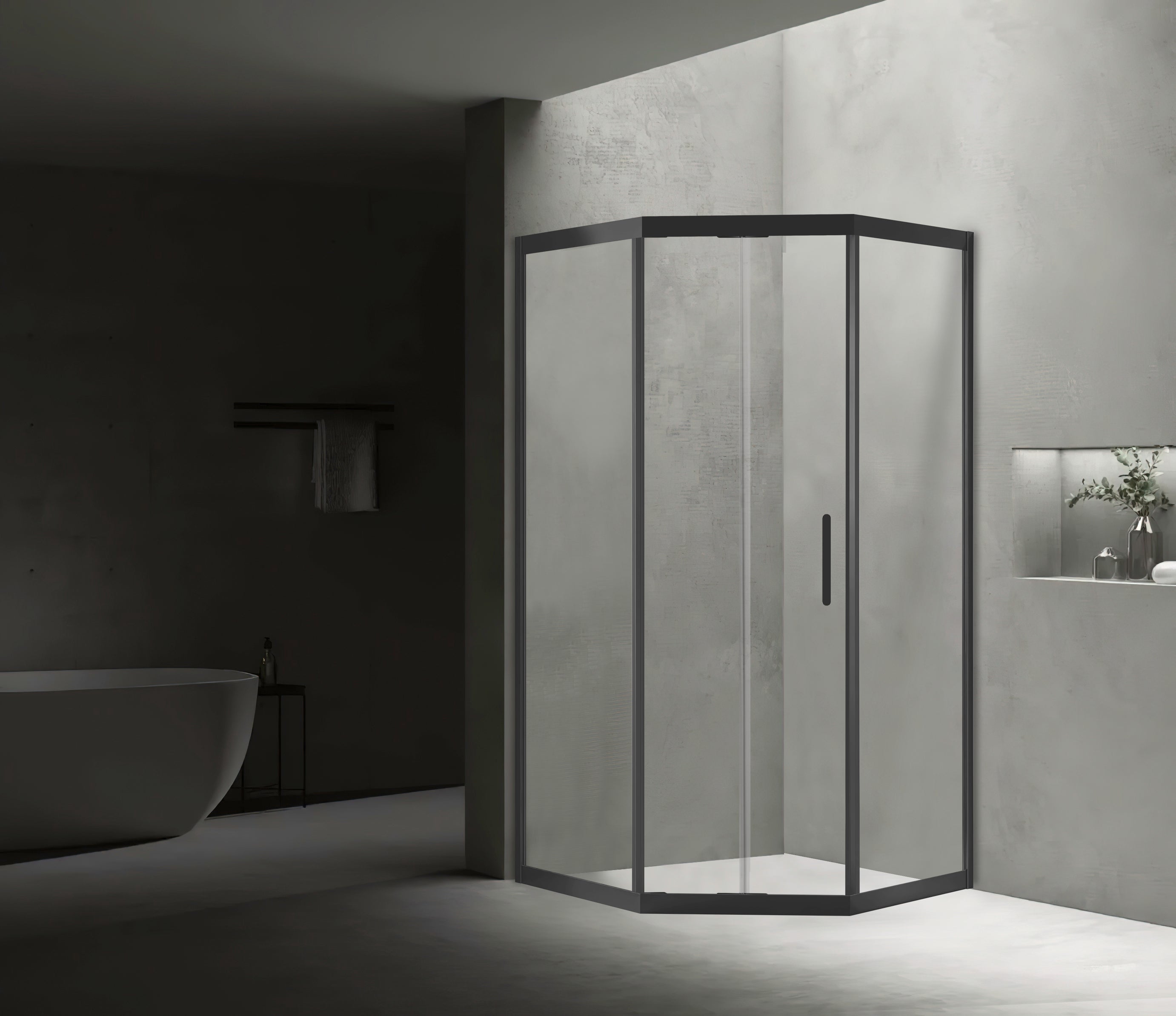Stainless Steel Frame Diamond Shower Box