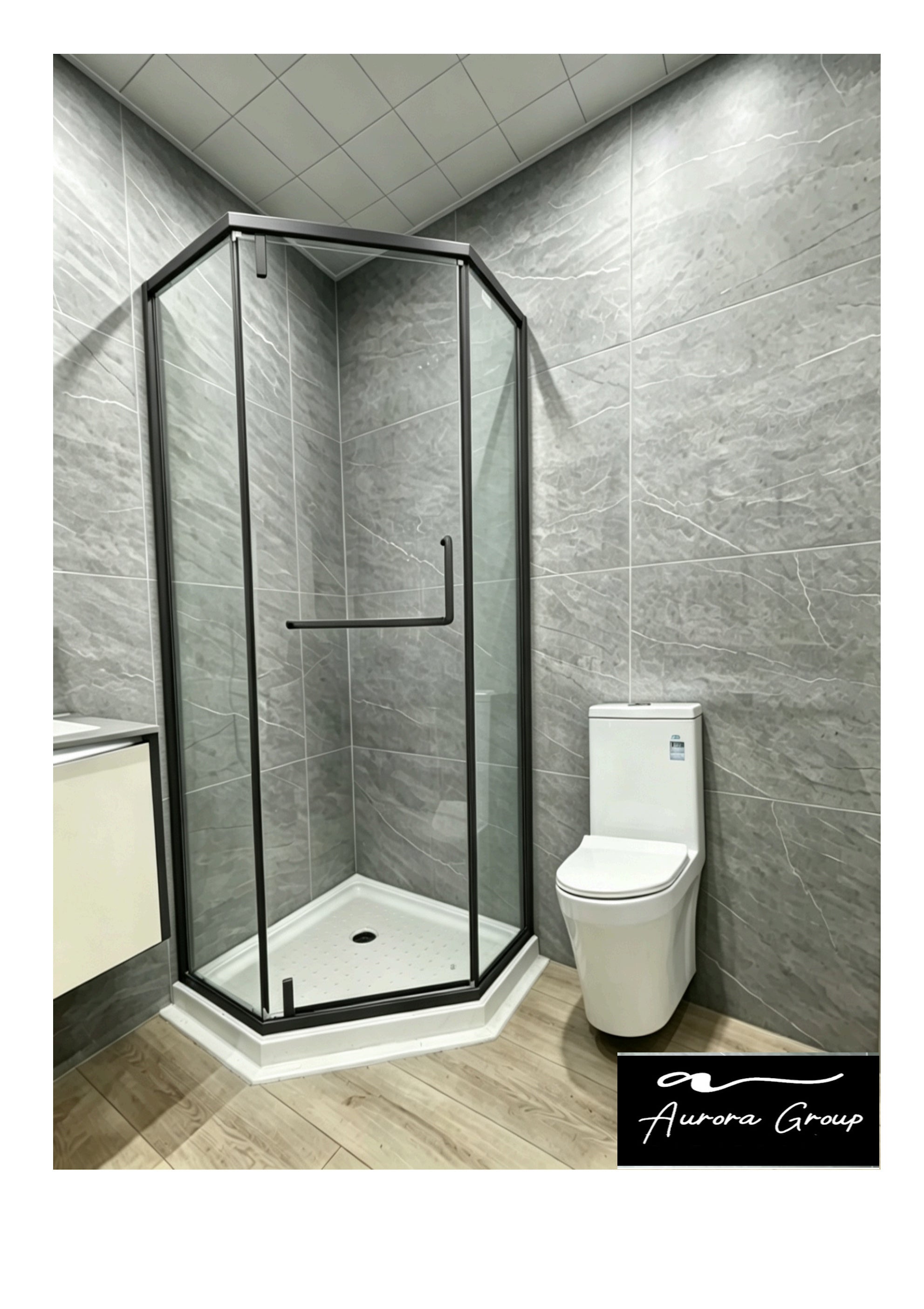 Stainless Steel Frame Diamond Shower Box