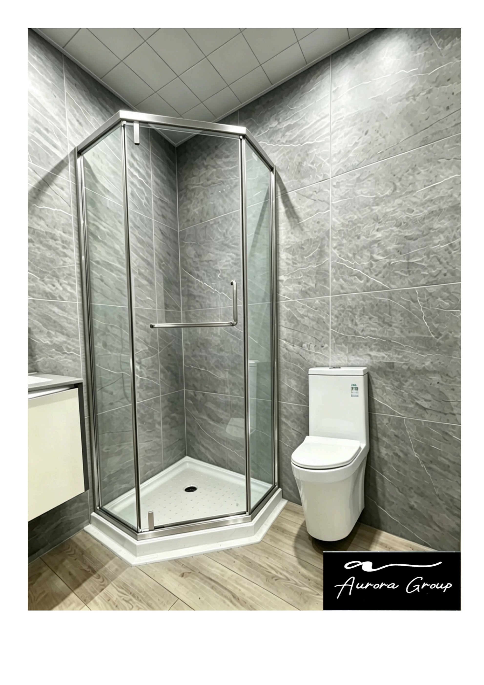 Stainless Steel Frame Diamond Shower Box