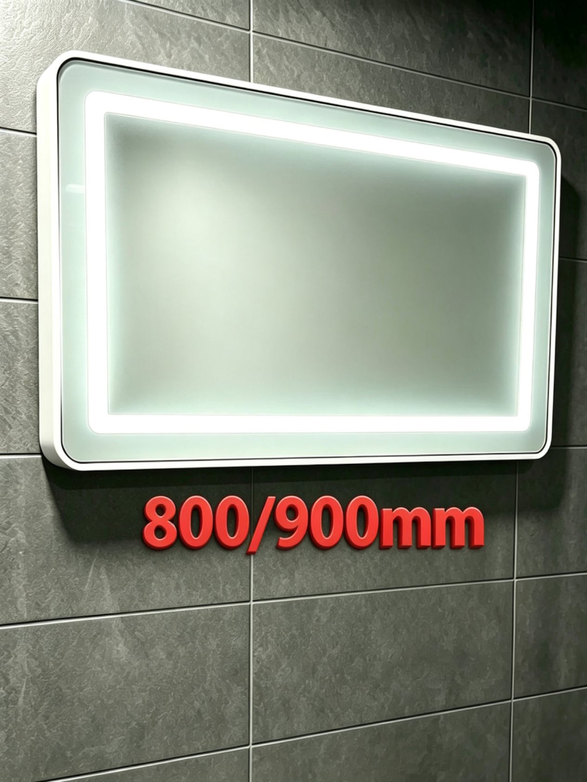 MI2044 Bathroom Mirror With LED Light Size:W800/H900mm Rectangle