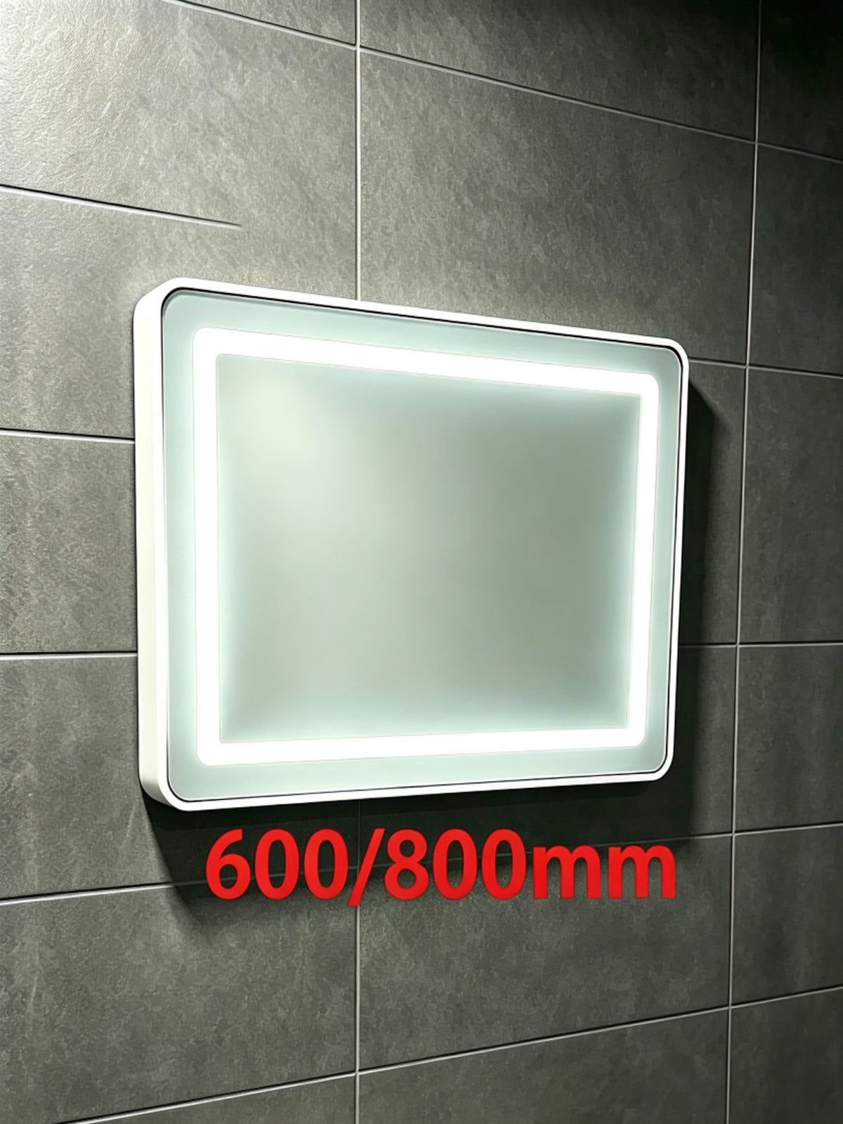 MI2043 Bathroom Mirror With LED Light Size: W600/H800mm Rectangle