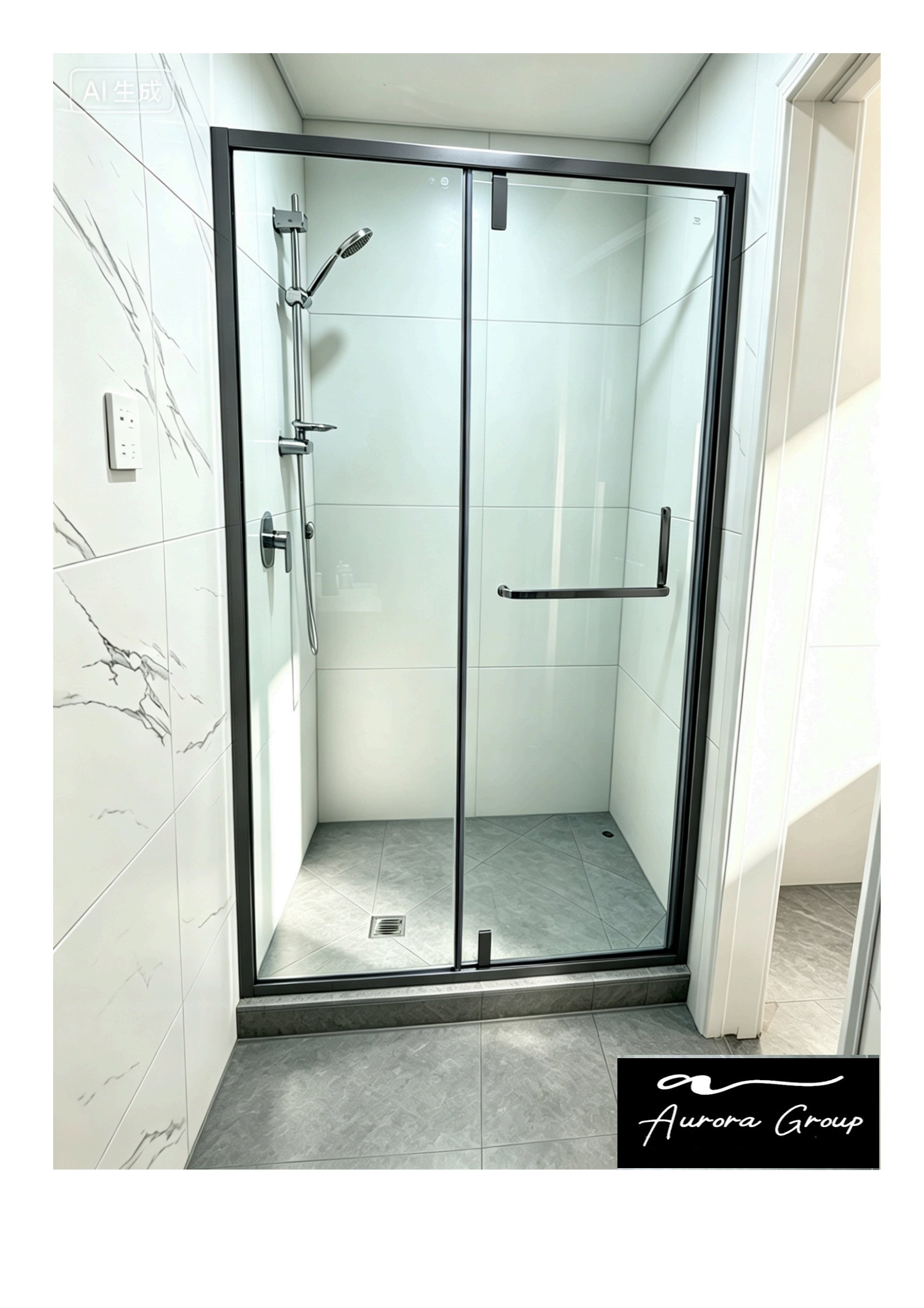 Stainless Steel Frame 3 Side Wall  Shower Box