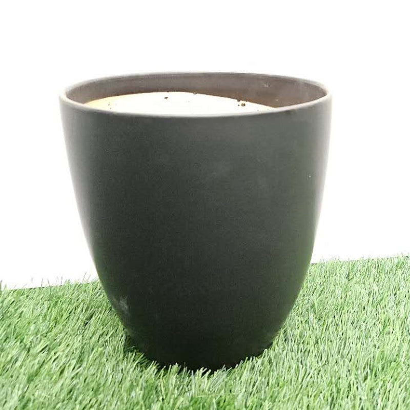Ceramic Flower Pot  White Black Colour [20022]