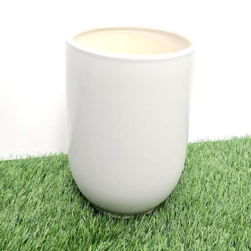 Ceramic Flower Pot  White White Colour [20023]