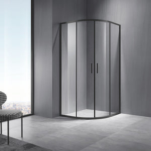 Shower Box Stainless Steel 1000/1000/1900mm High With Sliding Door [Semi-circular Shape]