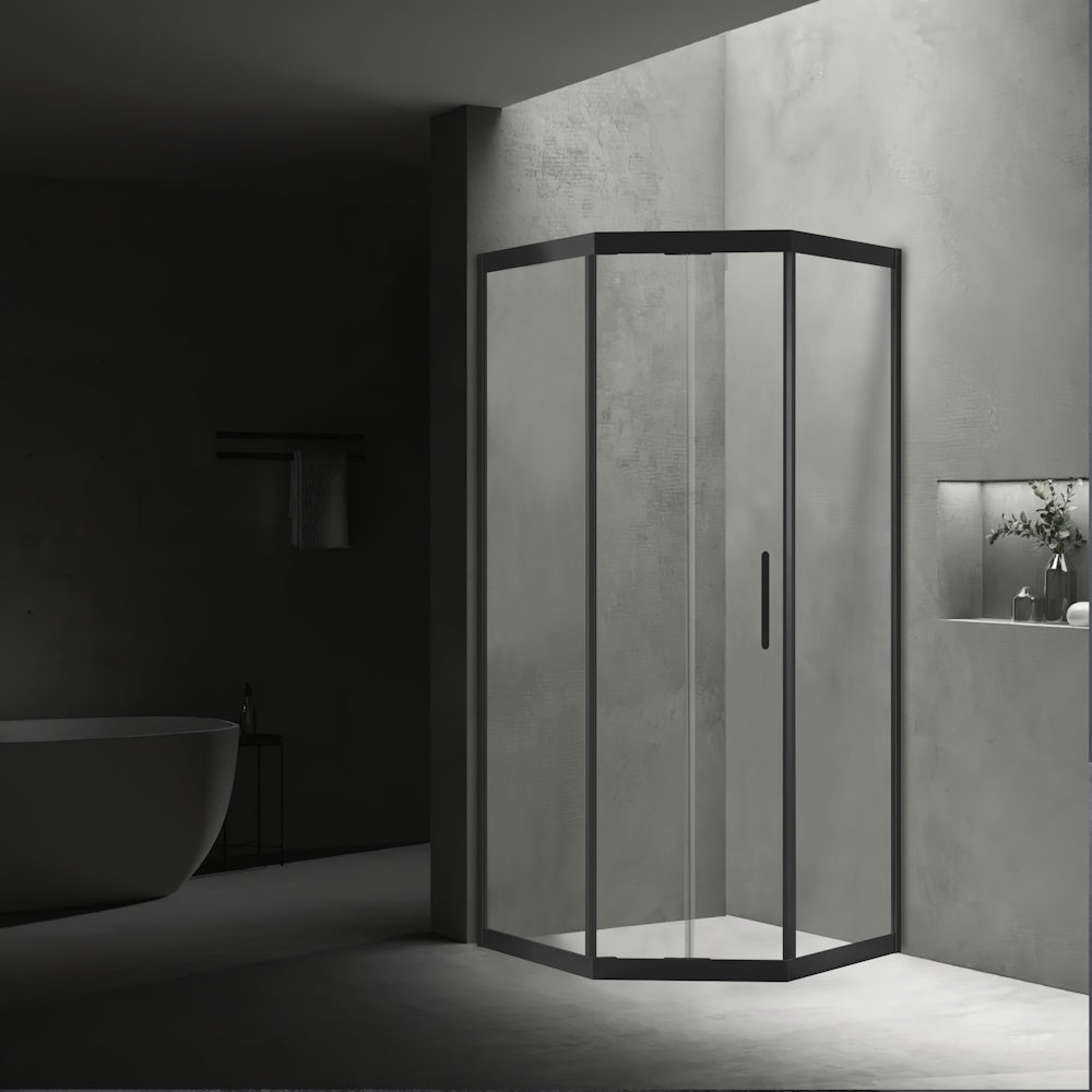Shower box Stainless Steel 1000/1000/1900mm High With Sliding Door [Diamond Shape ]