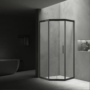 Shower box Stainless Steel 1000/1000/1900mm High With Sliding Door [Diamond Shape ]