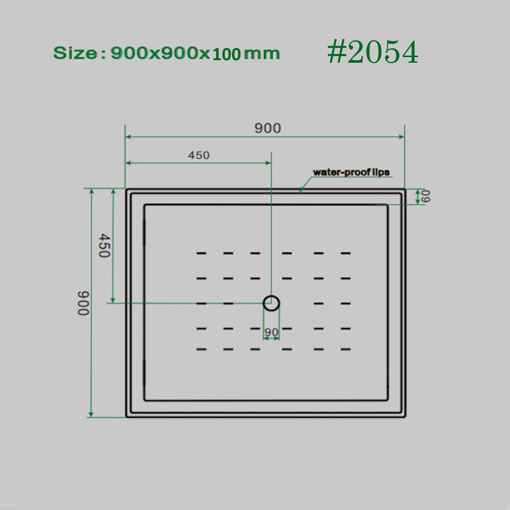 SHOWER TRAY[ square]   900/900mm