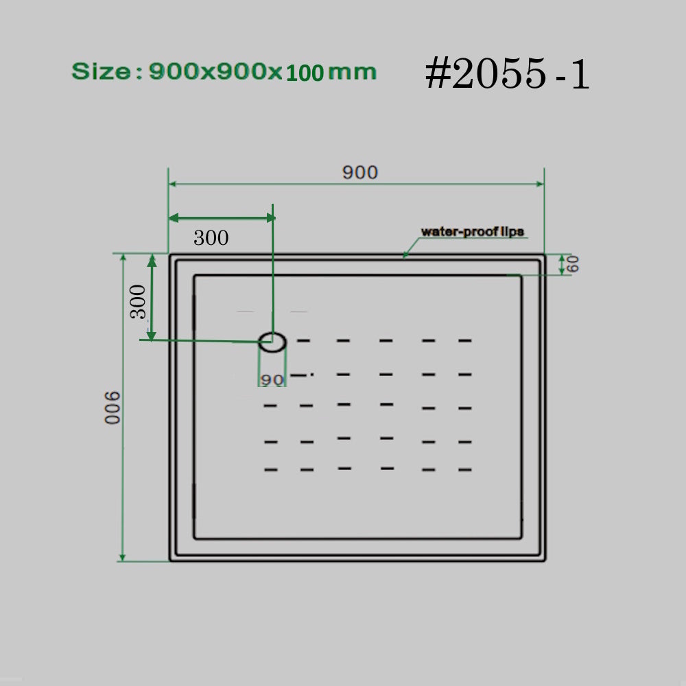 SHOWER TRAY[ square]   900/900mm