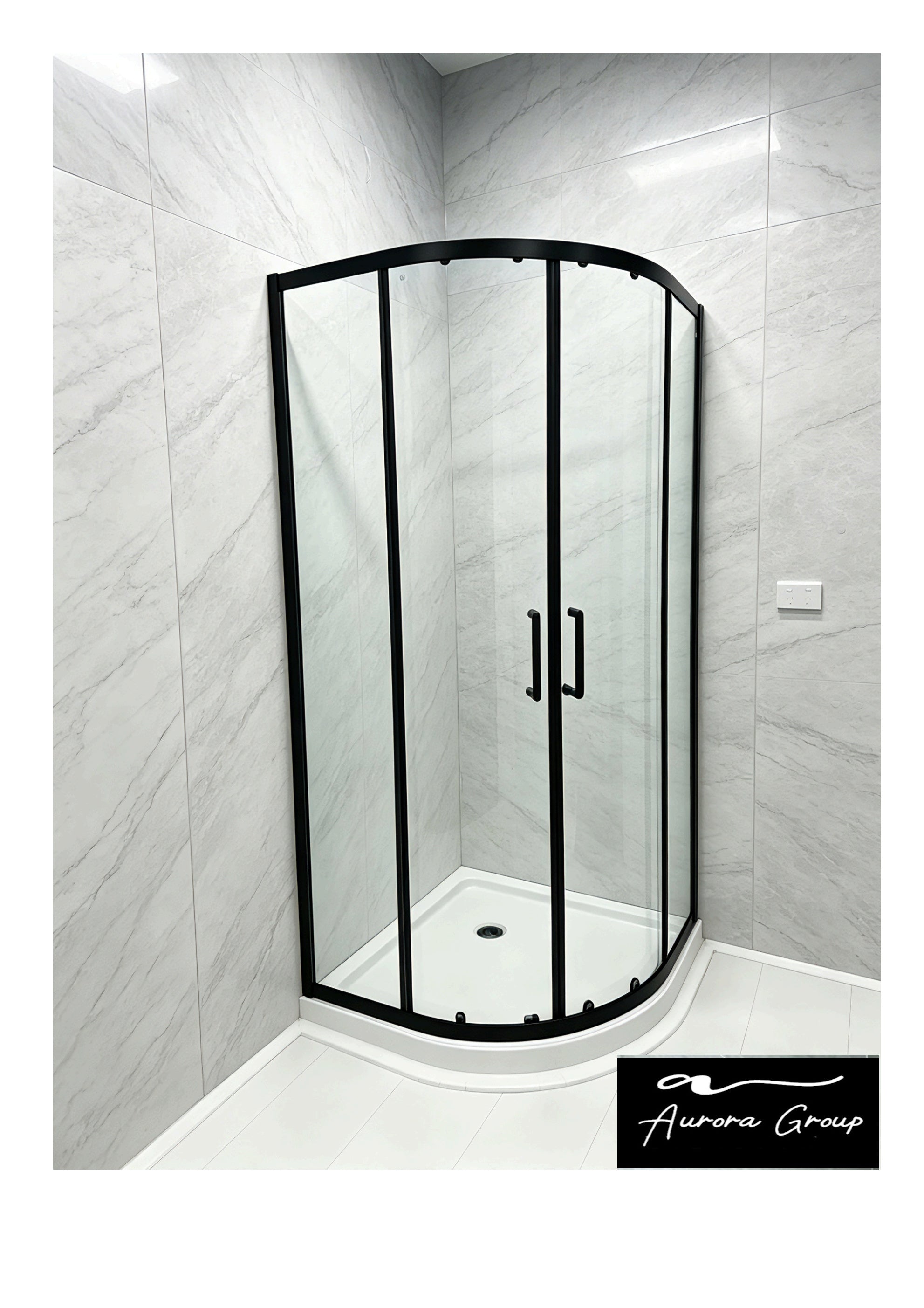 Stainless Steel Frame Curved Shower Box