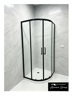Stainless Steel Frame Curved Shower Box