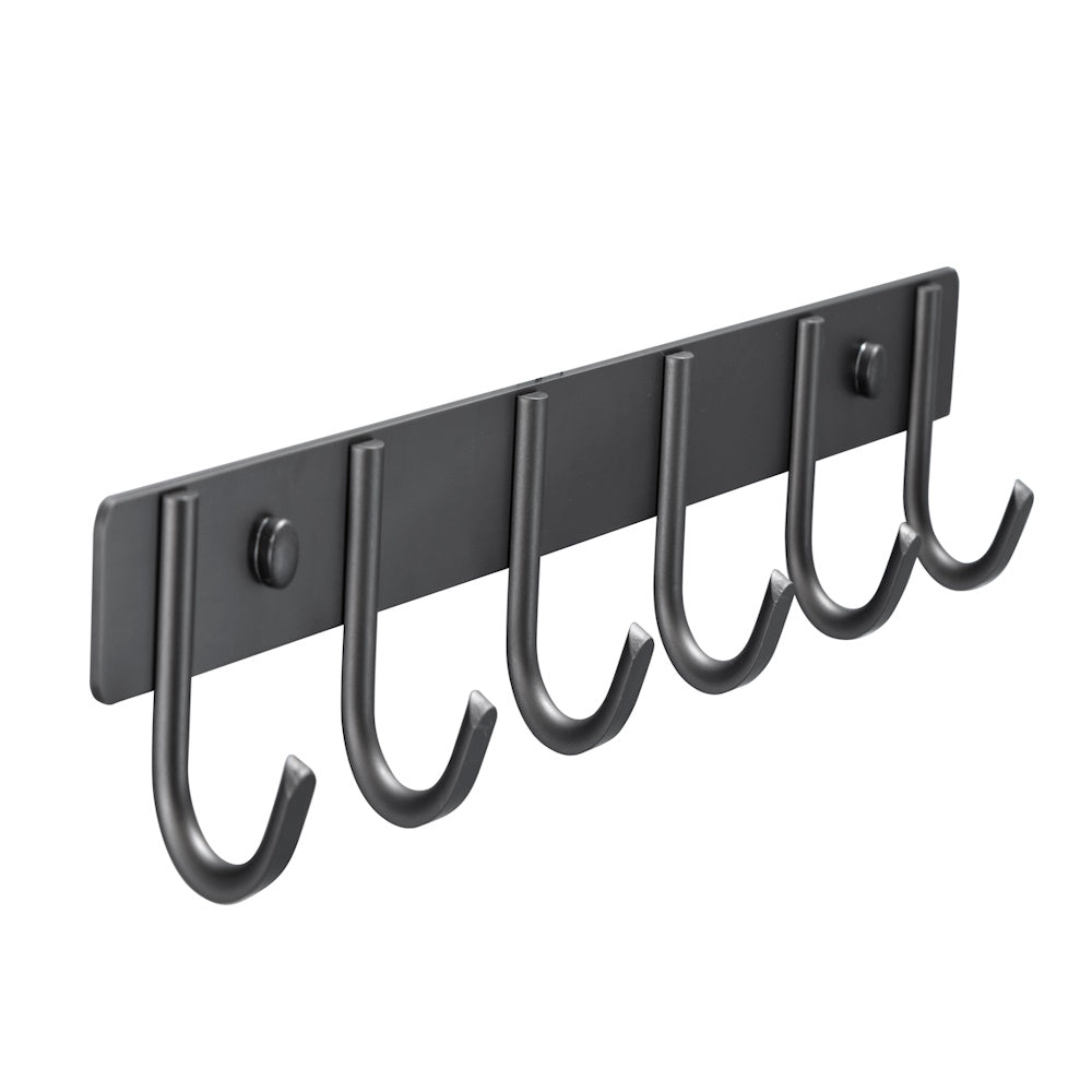 Bathroom 6 Hooks Towel Holder 400mm