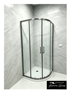 Stainless Steel Frame Curved Shower Box