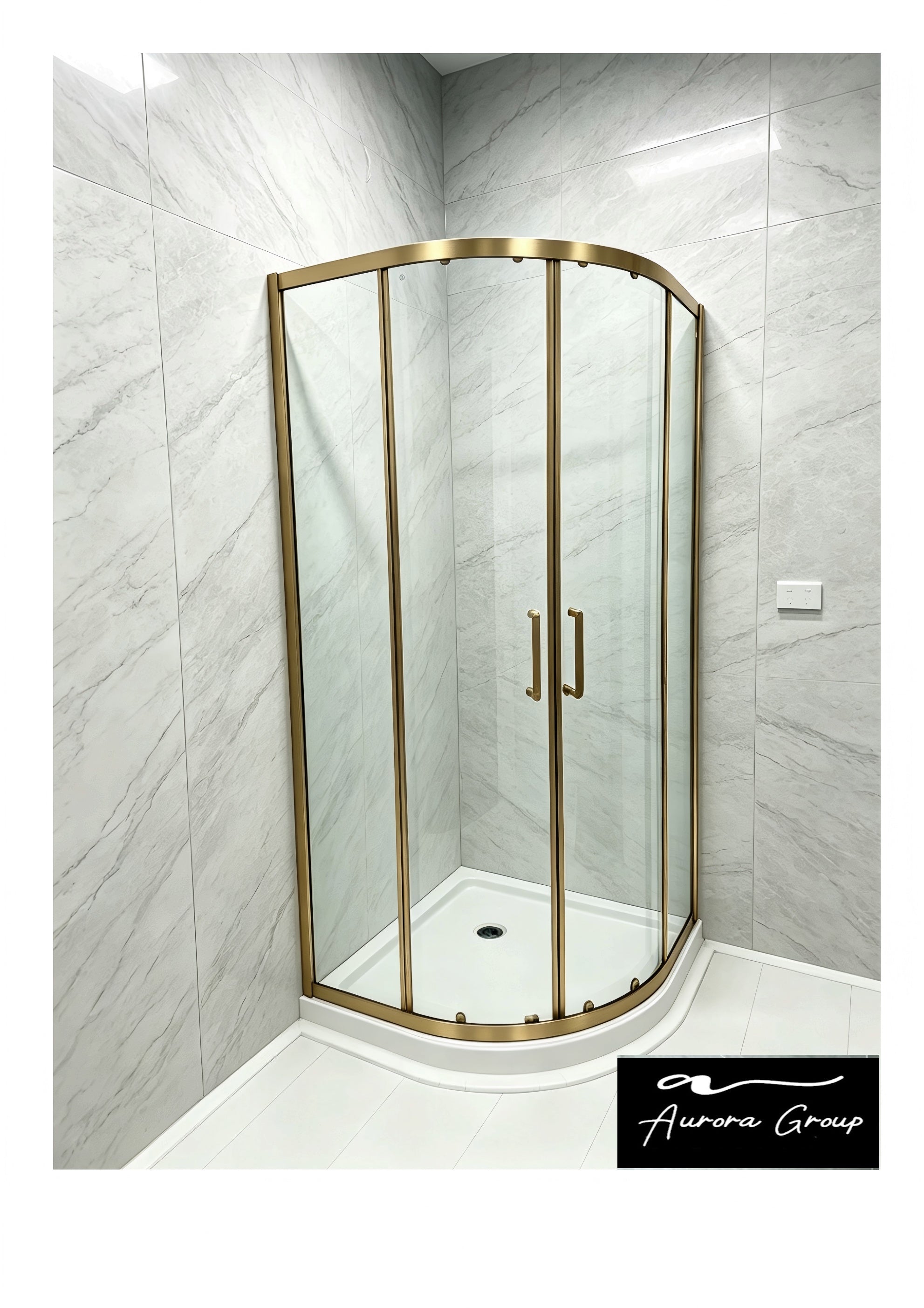 Stainless Steel Frame Curved Shower Box