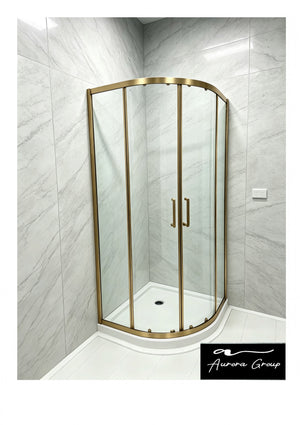Stainless Steel Frame Curved Shower Box