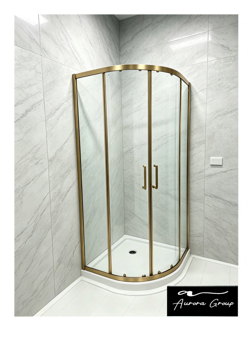 Stainless Steel Frame Curved Shower Box