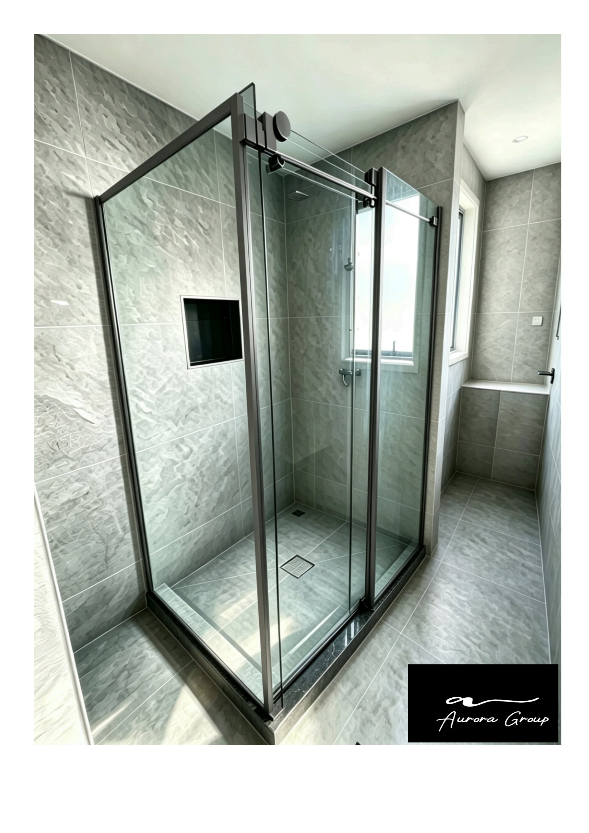 Stainless Steel Frame Square Shower Box