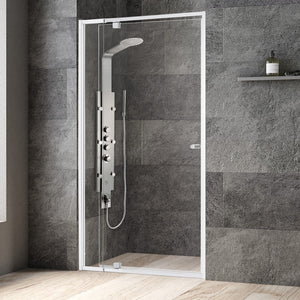 SHOWER BOX 900W/900L/H1850H\mm ALUMINIUM 3 SIDE WALL WITH HUNG DOOR [square shape]
