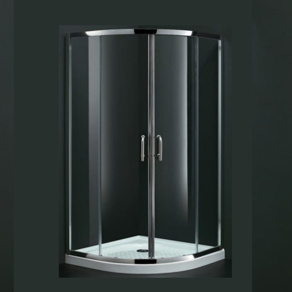 Aluminium Frame Shower box Square , 3 Side Wall, curved]