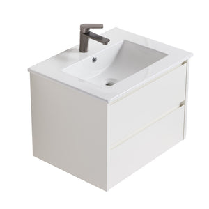 V140 HUNG  PLYWOOD VANITY WITH 2 DRAWER SIZE TOP: 615mm/W465mm/H500mm